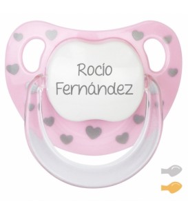 Chupete Baby Chic Rosa Personalizado