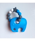 Pulsera Mordedor Elefante azul